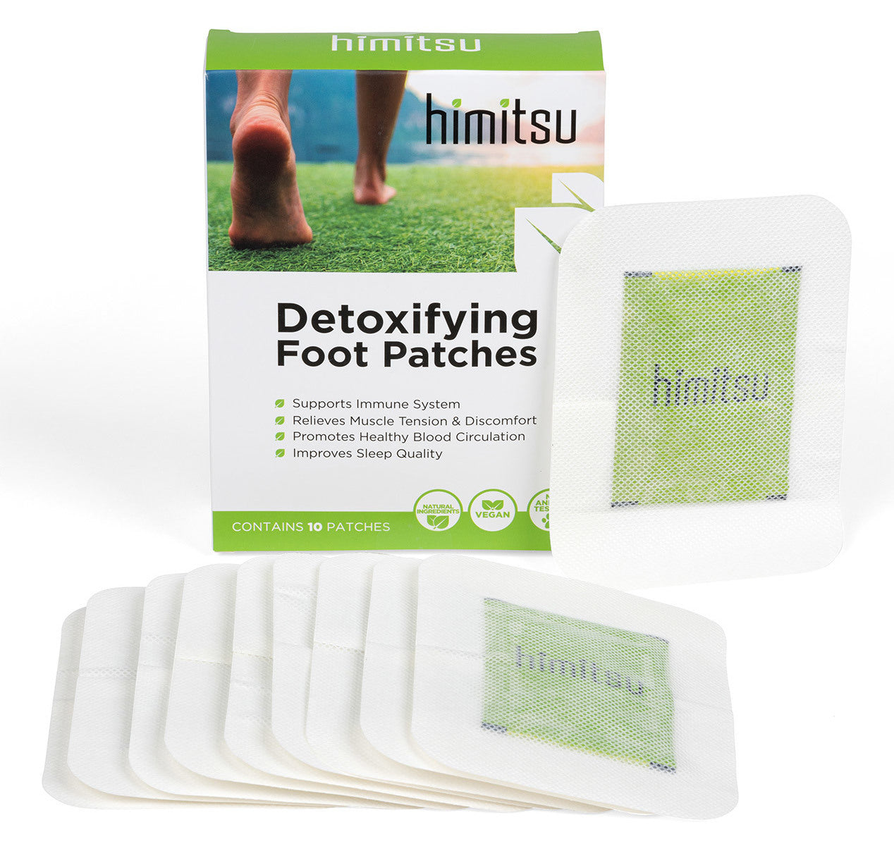 Himitsu 2-in-1 Detoxifying Foot Patches - 10 Pack